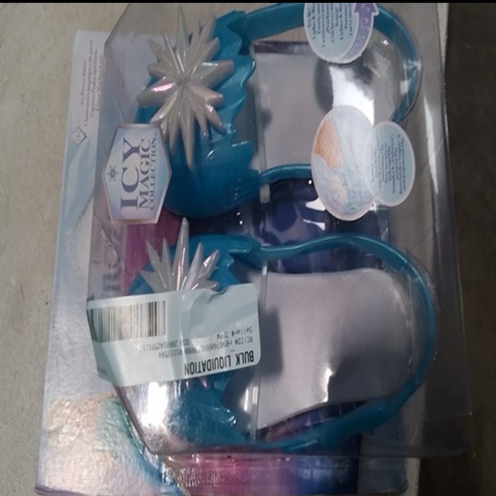Magic Icy Blue frozen Elsa slippers with music and lights
